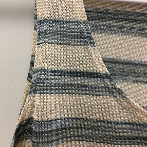 BANANA REPUBLIC Dressy Metallic Striped Tank M - Picture 7 of 11